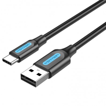CABLE VENTION USB-A - USB-C 3A 480MBPS 60W 0.5M BLACK