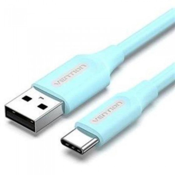 CABLE VENTION USB-A/M - USB-C/M 3A 480MBPS 60W 0.5M BLUE