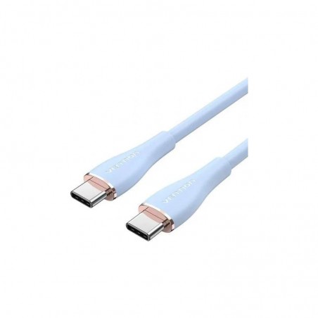CABLE USB-C VENTION TIPO USB-C/M - USB-C/M 480MBPS 5A 100W 1.5M BLUE