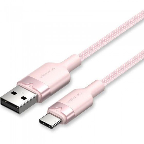 CABLE VENTION USB-A 2.0 - USB-C 3A 2M ALUMINIO ROSE