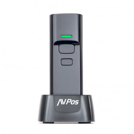 LECTOR CODIGOS AVPOS PORTATIL 2D + QR BT03 WIRELESS 2.4 + BLUETOOTH + BASE