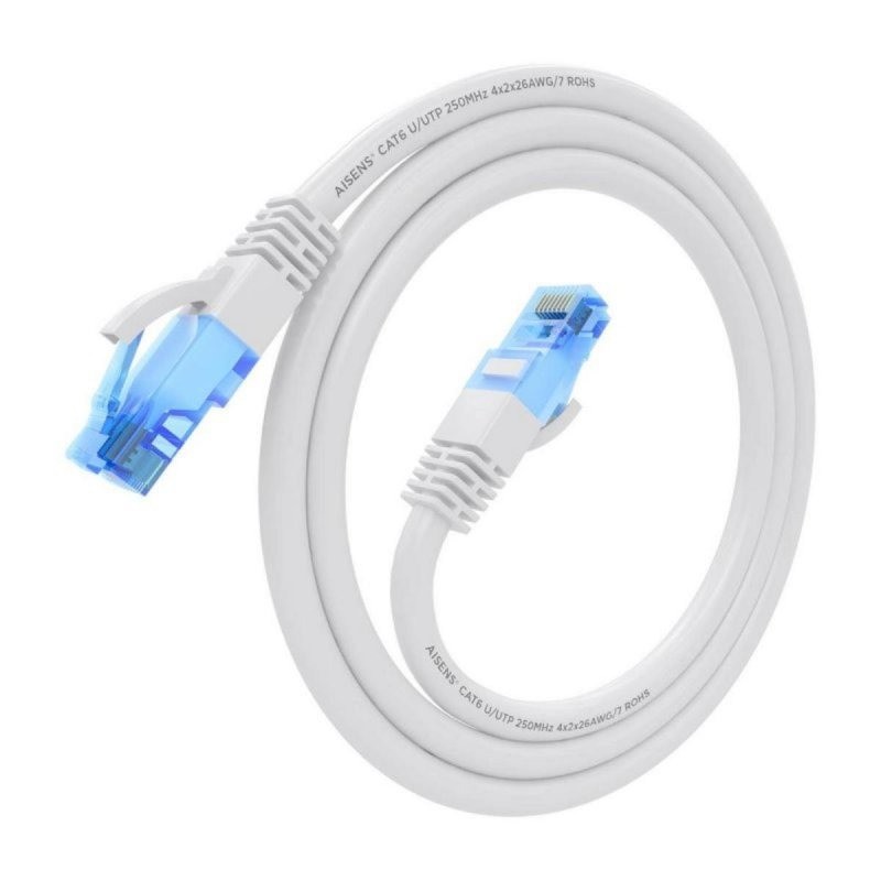 CABLE DE RED CAT.6 UTP 0.75M AISENS WHITE