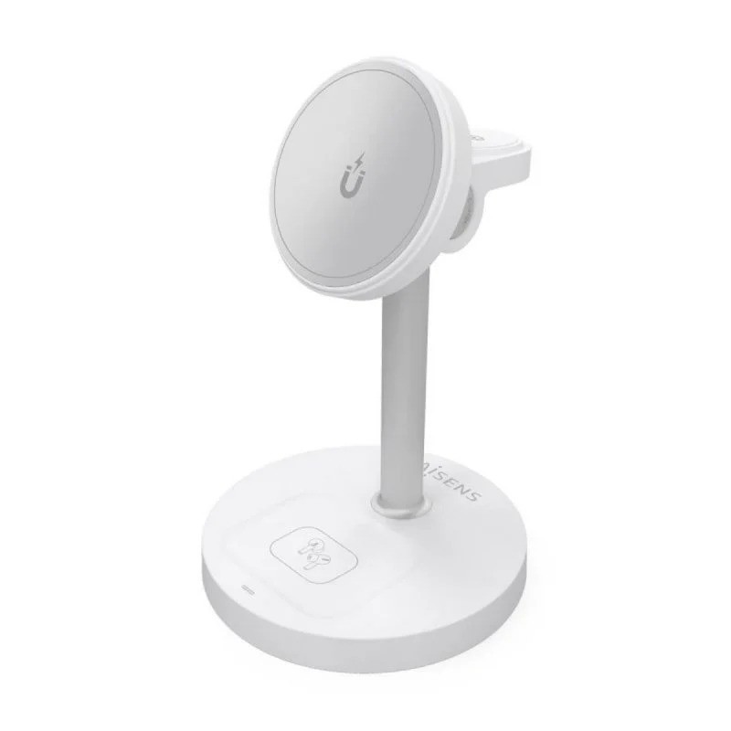 BASE CARGADOR AISENS SMARTPHONE/APPLE WATCH/AURICULARES WIRELESS QI2 15W USB-C WHITE