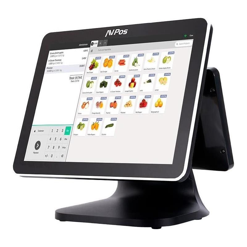 TPV AVPOS K5000 15 ALUMINIO TACTIL INTEL N100/8GB/SSD128GB/WIFI/2ºPANT/W11PRO  3YR