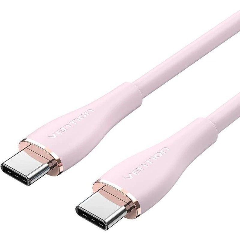 CABLE USB-C VENTION TIPO USB-C/M - USB-C/M 480MBPS 5A 100W 1.5M ROSE
