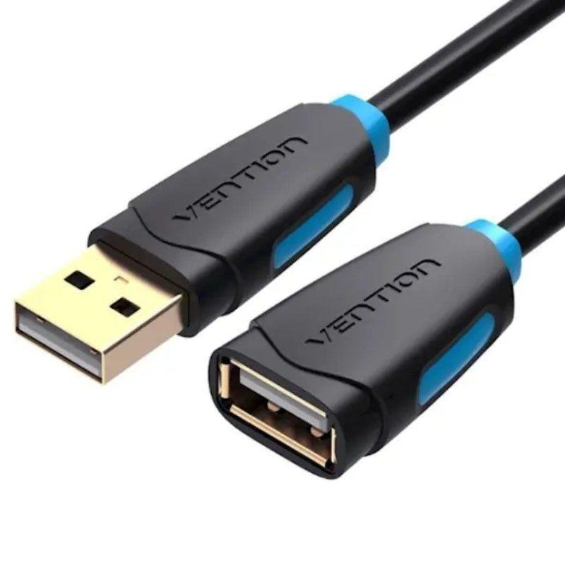 CABLE ALARGADOR USB-A 2.0A VENTION TIPO USB-A/M - USB-A/H 1M BLACK