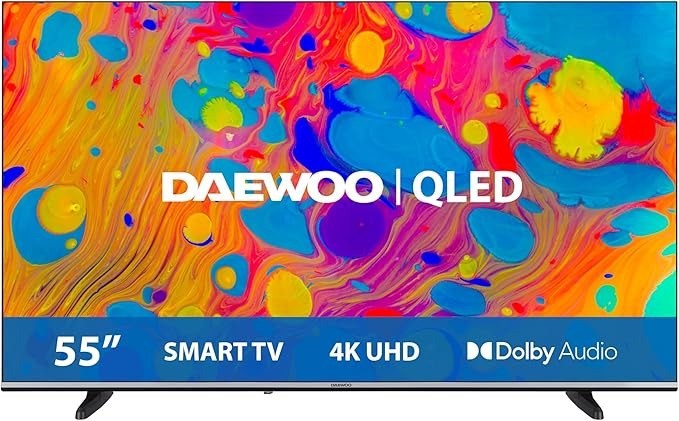 TELEVISOR DAEWOO 55 QLED 4K UHD USB SMART TV ANDROID WIFI HOTEL