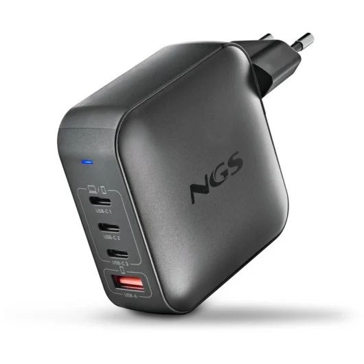 CARGADOR DE PORTATIL NGS BUD GAN 3XUSB-C/USB-A 165W BLACK
