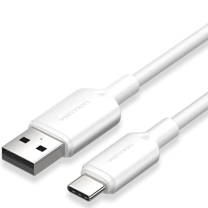 CABLE USB 2.0 VENTION TIPO USB-C/M-A/M LED 480MBPS 2M WHITE