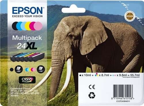 TINTA EPSON C13T24384011 MULTIPACK 6 COLORES 24XL